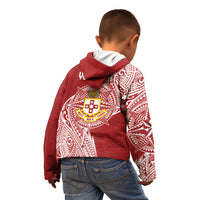 Personalised Kolisi Tonga Atele 142nd Anniversary Kid Hoodie Special Kupesi Pattern LT9 - Polynesian Pride