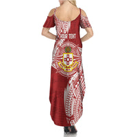 Personalised Kolisi Tonga Atele 142nd Anniversary Summer Maxi Dress Special Kupesi Pattern LT9 - Polynesian Pride