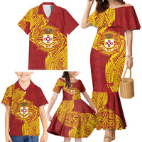 Personalised Kolisi Tonga Atele Family Matching Mermaid Dress and Hawaiian Shirt Since 1882 Simple Ngatu Pattern LT9 - Polynesian Pride