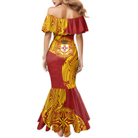 Personalised Kolisi Tonga Atele Family Matching Mermaid Dress and Hawaiian Shirt Since 1882 Simple Ngatu Pattern LT9 - Polynesian Pride