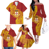 Personalised Kolisi Tonga Atele Family Matching Off The Shoulder Long Sleeve Dress and Hawaiian Shirt Since 1882 Simple Ngatu Pattern LT9 - Polynesian Pride
