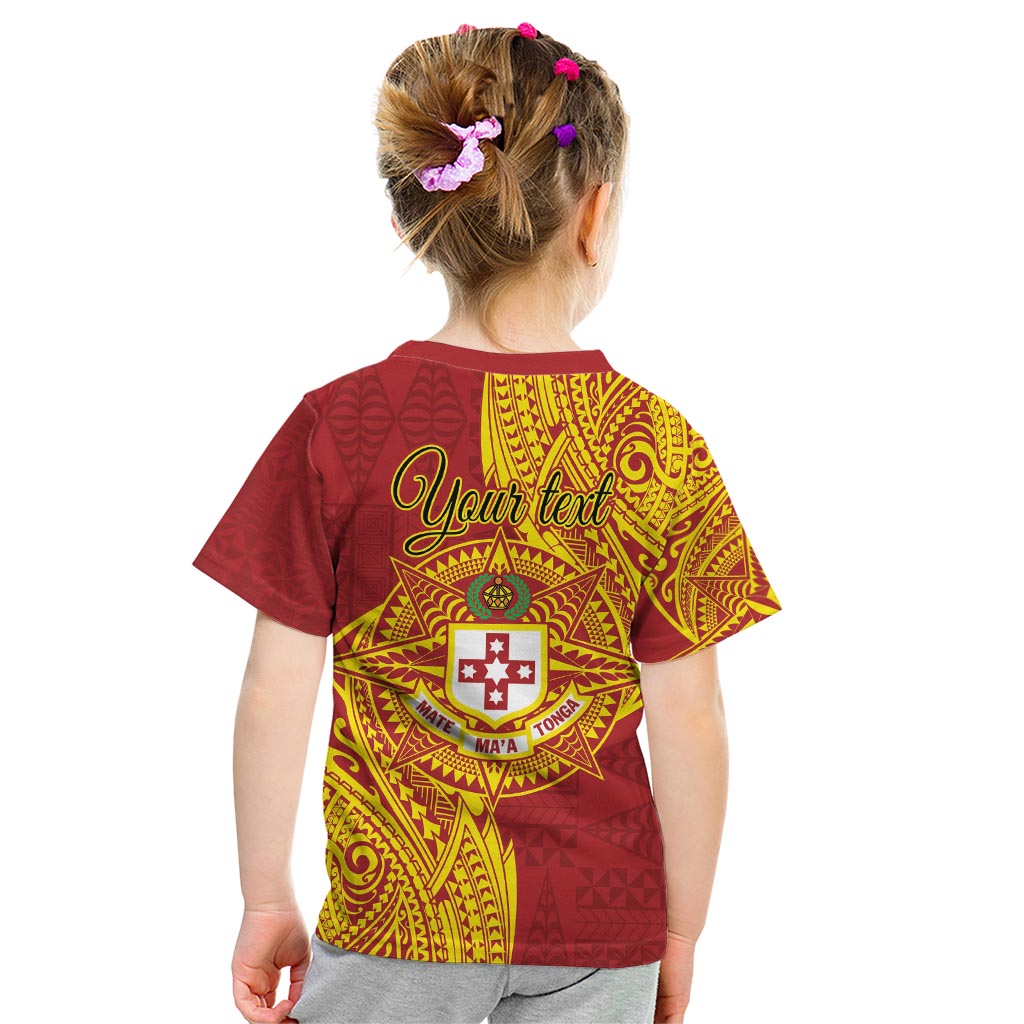 Personalised Kolisi Tonga Atele Kid T Shirt Since 1882 Simple Ngatu Pattern