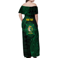 Personalised Tonga Liahona High School 76th Anniversary Family Matching Off Shoulder Maxi Dress and Hawaiian Shirt Special Kupesi Pattern LT9 - Polynesian Pride