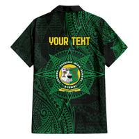 Personalised Tonga Liahona High School 76th Anniversary Family Matching Off Shoulder Short Dress and Hawaiian Shirt Special Kupesi Pattern LT9 - Polynesian Pride