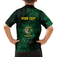 Personalised Tonga Liahona High School 76th Anniversary Family Matching Summer Maxi Dress and Hawaiian Shirt Special Kupesi Pattern LT9 - Polynesian Pride