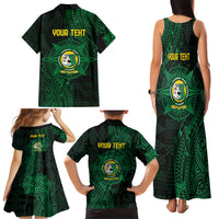 Personalised Tonga Liahona High School 76th Anniversary Family Matching Tank Maxi Dress and Hawaiian Shirt Special Kupesi Pattern LT9 - Polynesian Pride