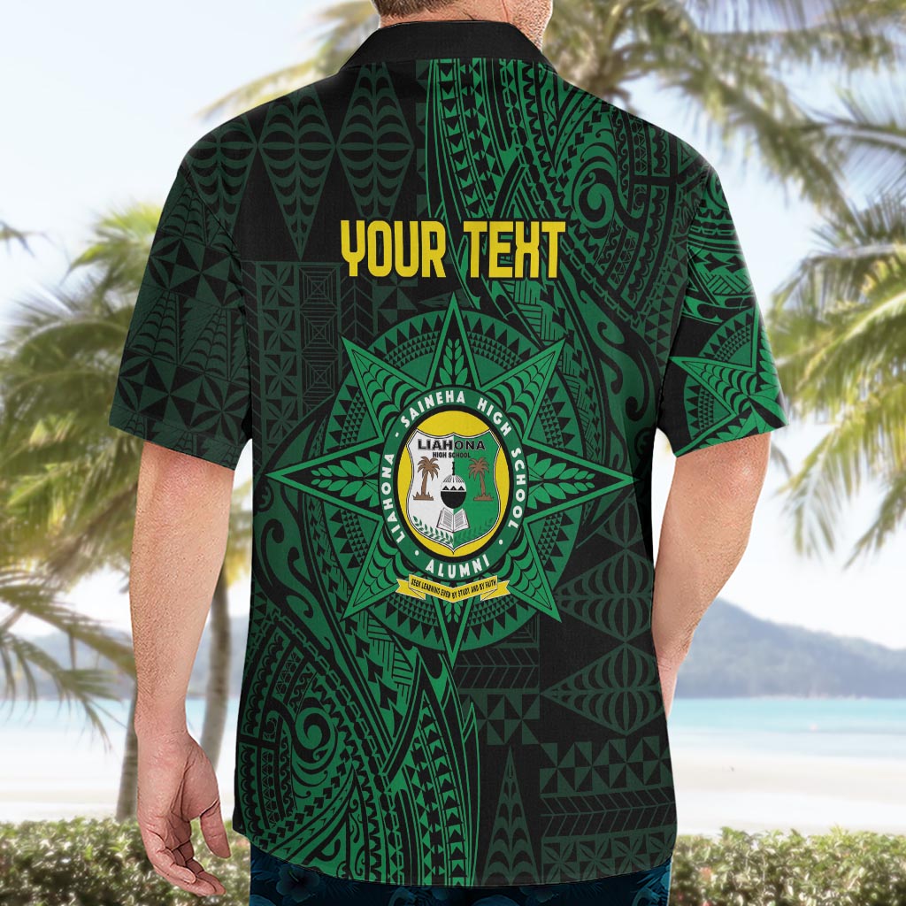 Personalised Tonga Liahona High School 76th Anniversary Hawaiian Shirt Special Kupesi Pattern