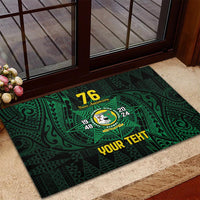 Personalised Tonga Liahona High School 76th Anniversary Rubber Doormat Special Kupesi Pattern