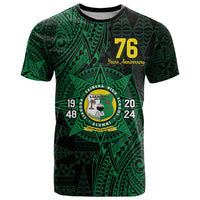 Personalised Tonga Liahona High School 76th Anniversary T Shirt Special Kupesi Pattern LT9 Green - Polynesian Pride