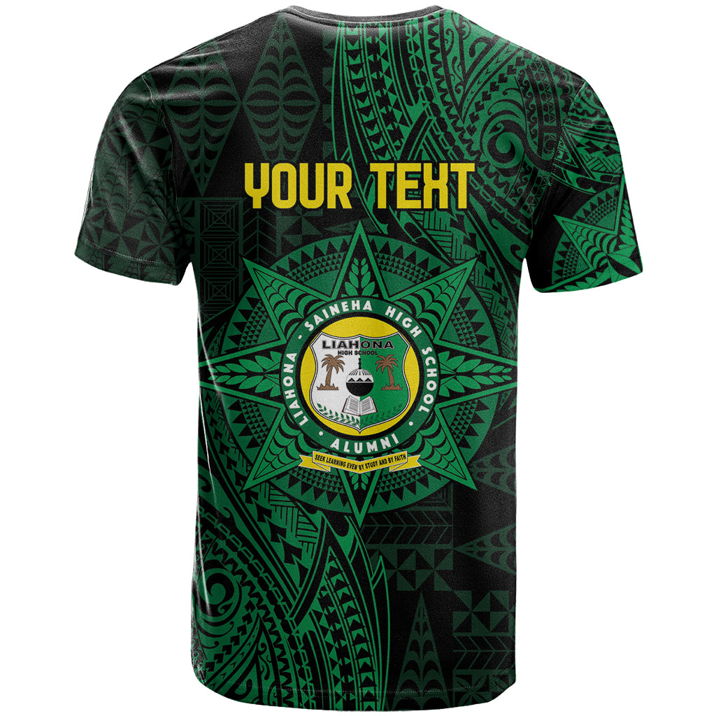 Personalised Tonga Liahona High School 76th Anniversary T Shirt Special Kupesi Pattern LT9 - Polynesian Pride
