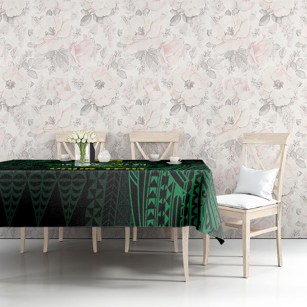 Personalised Tonga Liahona High School 76th Anniversary Tablecloth Special Kupesi Pattern