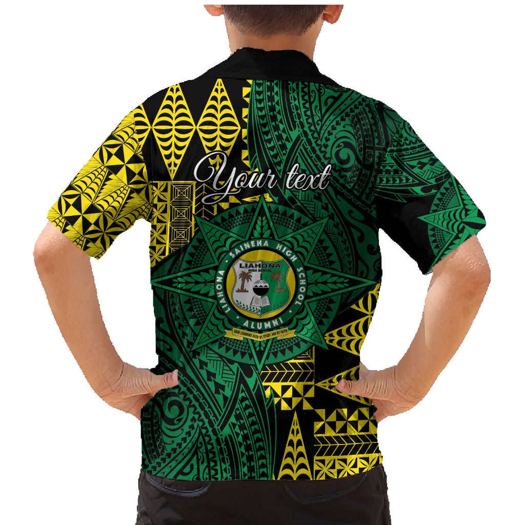 Personalised Tonga Liahona High School Family Matching Mermaid Dress and Hawaiian Shirt Since 1948 Special Kupesi Pattern LT9 - Polynesian Pride