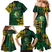 Personalised Tonga Liahona High School Family Matching Mermaid Dress and Hawaiian Shirt Since 1948 Special Kupesi Pattern LT9 - Polynesian Pride