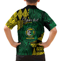 Personalised Tonga Liahona High School Family Matching Off Shoulder Maxi Dress and Hawaiian Shirt Since 1948 Special Kupesi Pattern LT9 - Polynesian Pride