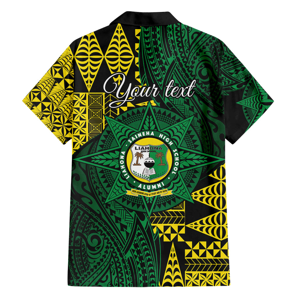Personalised Tonga Liahona High School Family Matching Off Shoulder Maxi Dress and Hawaiian Shirt Since 1948 Special Kupesi Pattern LT9 - Polynesian Pride