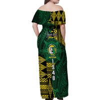 Personalised Tonga Liahona High School Family Matching Off Shoulder Maxi Dress and Hawaiian Shirt Since 1948 Special Kupesi Pattern LT9 - Polynesian Pride