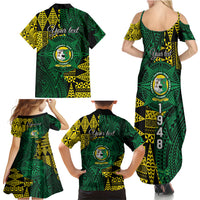 Personalised Tonga Liahona High School Family Matching Summer Maxi Dress and Hawaiian Shirt Since 1948 Special Kupesi Pattern LT9 - Polynesian Pride