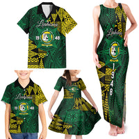 Personalised Tonga Liahona High School Family Matching Tank Maxi Dress and Hawaiian Shirt Since 1948 Special Kupesi Pattern LT9 - Polynesian Pride