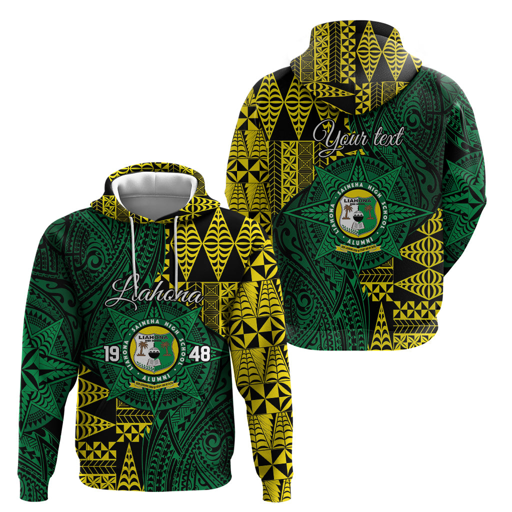 Personalised Tonga Liahona High School Hoodie Since 1948 Special Kupesi Pattern LT9 - Polynesian Pride