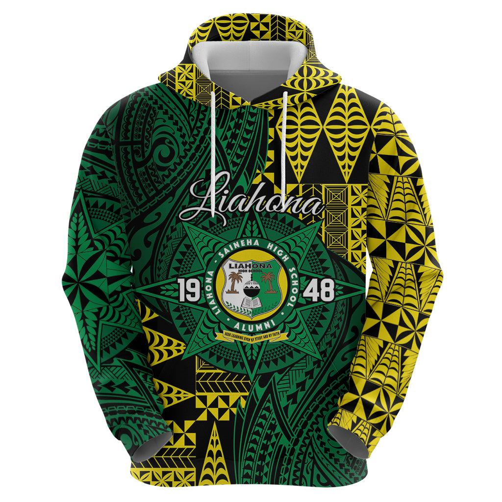Personalised Tonga Liahona High School Hoodie Since 1948 Special Kupesi Pattern LT9 - Polynesian Pride