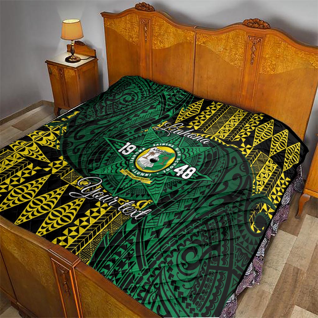 Personalised Tonga Liahona High School Quilt Since 1948 Special Kupesi Pattern