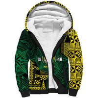 Personalised Tonga Liahona High School Sherpa Hoodie Since 1948 Special Kupesi Pattern LT9 Unisex Green - Polynesian Pride