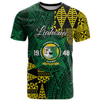 Personalised Tonga Liahona High School T Shirt Since 1948 Special Kupesi Pattern LT9 Green - Polynesian Pride