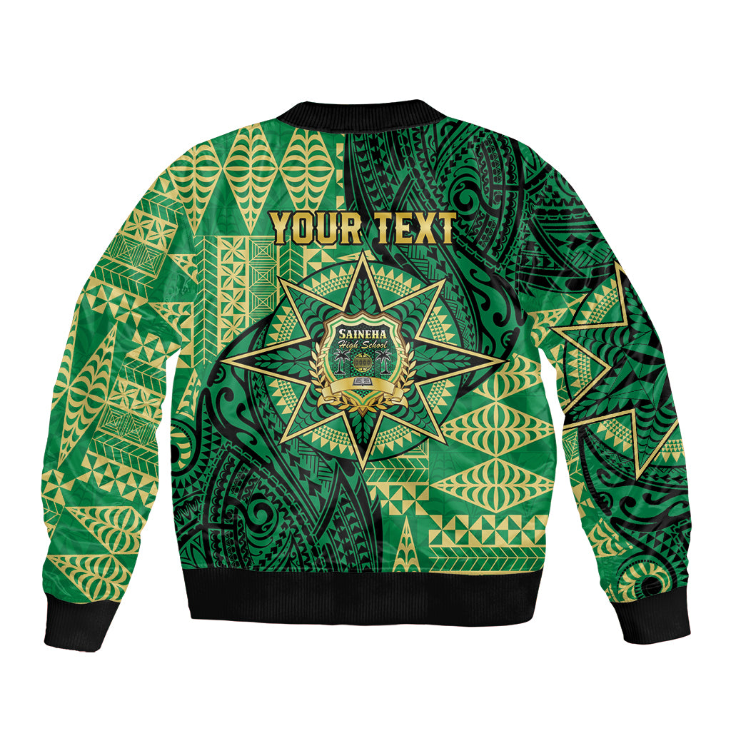 Personalised Tonga Saineha High School Bomber Jacket Since 1978 Special Kupesi Pattern