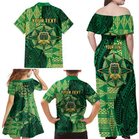 Personalised Tonga Saineha High School Family Matching Off Shoulder Maxi Dress and Hawaiian Shirt Since 1978 Special Kupesi Pattern LT9 - Polynesian Pride