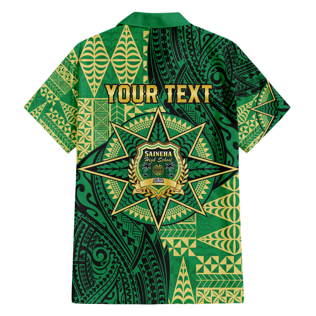 Personalised Tonga Saineha High School Family Matching Off Shoulder Maxi Dress and Hawaiian Shirt Since 1978 Special Kupesi Pattern LT9 - Polynesian Pride