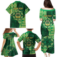 Personalised Tonga Saineha High School Family Matching Puletasi and Hawaiian Shirt Since 1978 Special Kupesi Pattern LT9 - Polynesian Pride