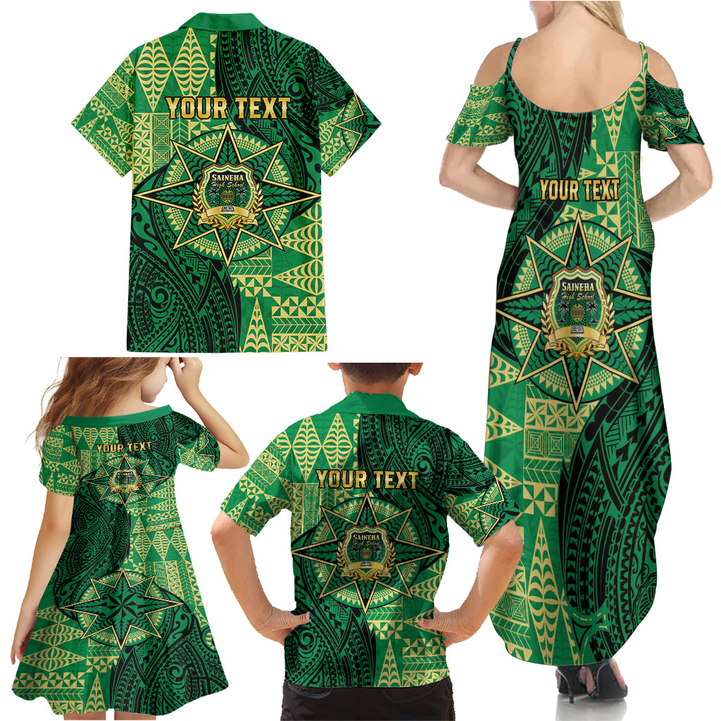 Personalised Tonga Saineha High School Family Matching Summer Maxi Dress and Hawaiian Shirt Since 1978 Special Kupesi Pattern LT9 - Polynesian Pride