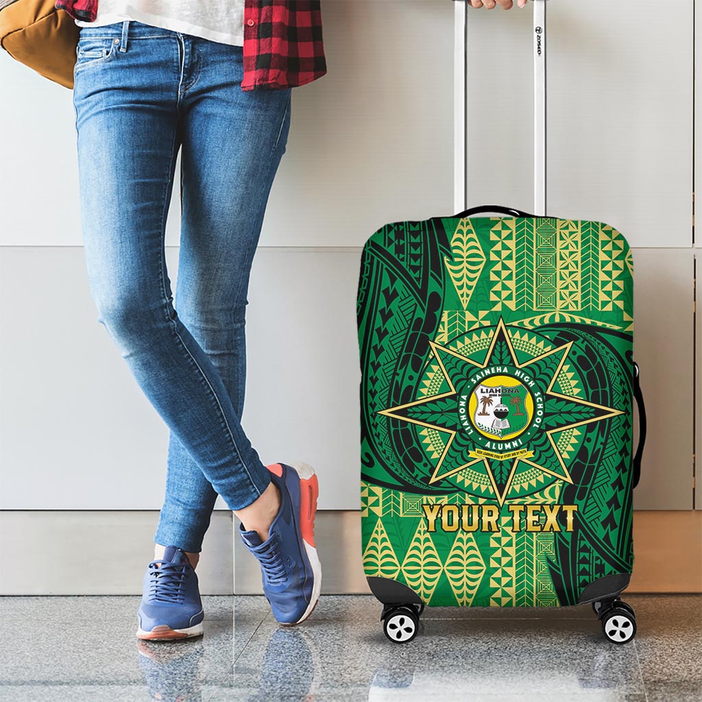 Personalised Tonga Saineha High School Luggage Cover Since 1978 Special Kupesi Pattern LT9 - Polynesian Pride