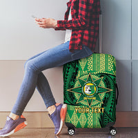 Personalised Tonga Saineha High School Luggage Cover Since 1978 Special Kupesi Pattern LT9 - Polynesian Pride