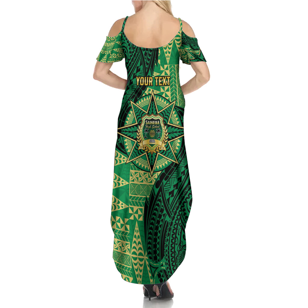 Personalised Tonga Saineha High School Summer Maxi Dress Since 1978 Special Kupesi Pattern LT9 - Polynesian Pride