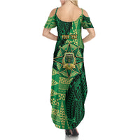 Personalised Tonga Saineha High School Summer Maxi Dress Since 1978 Special Kupesi Pattern LT9 - Polynesian Pride