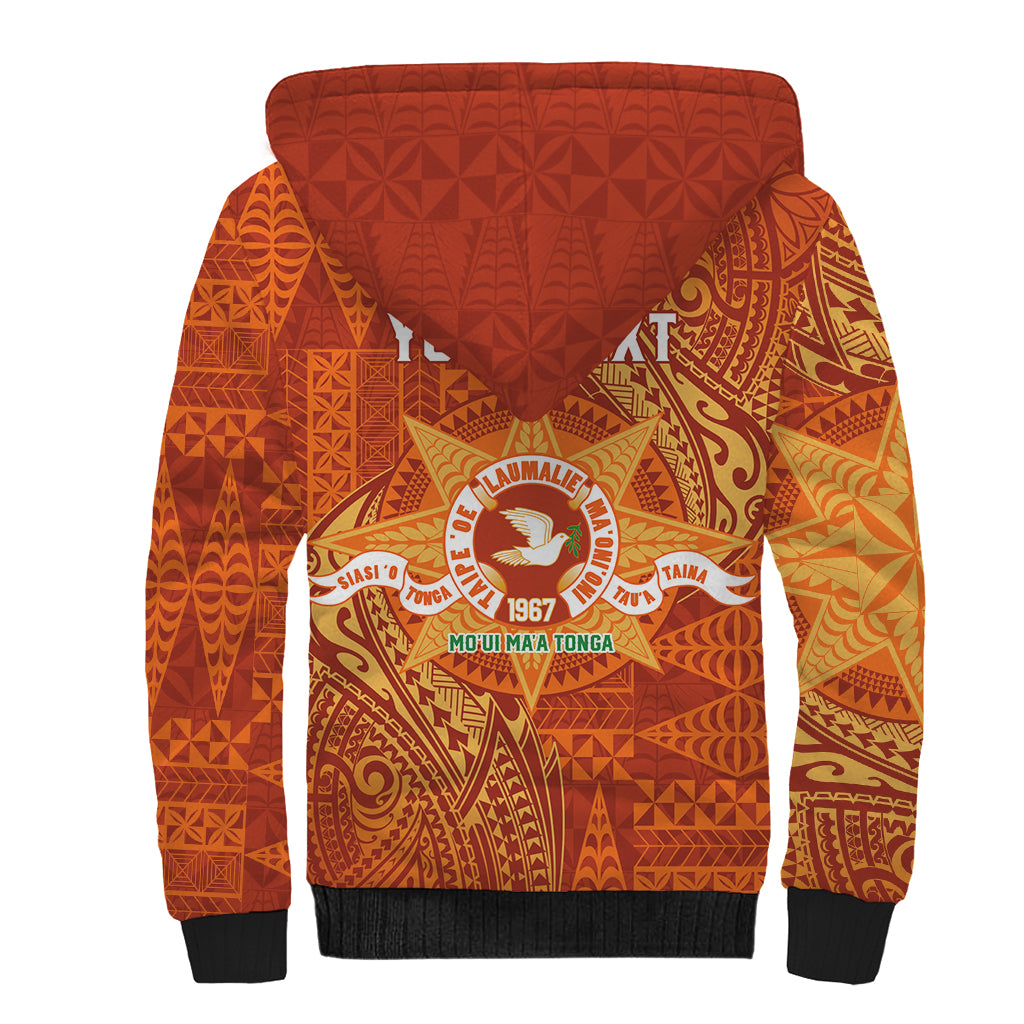 Personalised Tonga Tailulu College Sherpa Hoodie Since 1967 Special Kupesi Pattern Version 1