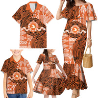 Personalised Tonga Tailulu College Family Matching Mermaid Dress and Hawaiian Shirt Since 1967 Special Kupesi Pattern Version 2 LT9 - Polynesian Pride