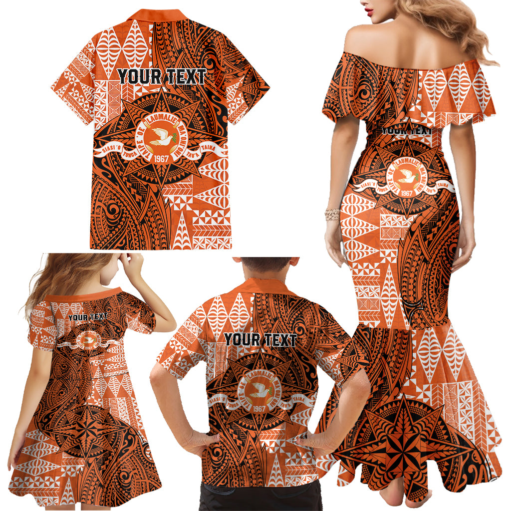 Personalised Tonga Tailulu College Family Matching Mermaid Dress and Hawaiian Shirt Since 1967 Special Kupesi Pattern Version 2 LT9 - Polynesian Pride