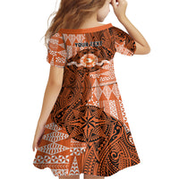 Personalised Tonga Tailulu College Family Matching Off Shoulder Maxi Dress and Hawaiian Shirt Since 1967 Special Kupesi Pattern Version 2 LT9 - Polynesian Pride