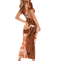 Personalised Tonga Tailulu College Family Matching Short Sleeve Bodycon Dress and Hawaiian Shirt Since 1967 Special Kupesi Pattern Version 2 LT9 - Polynesian Pride