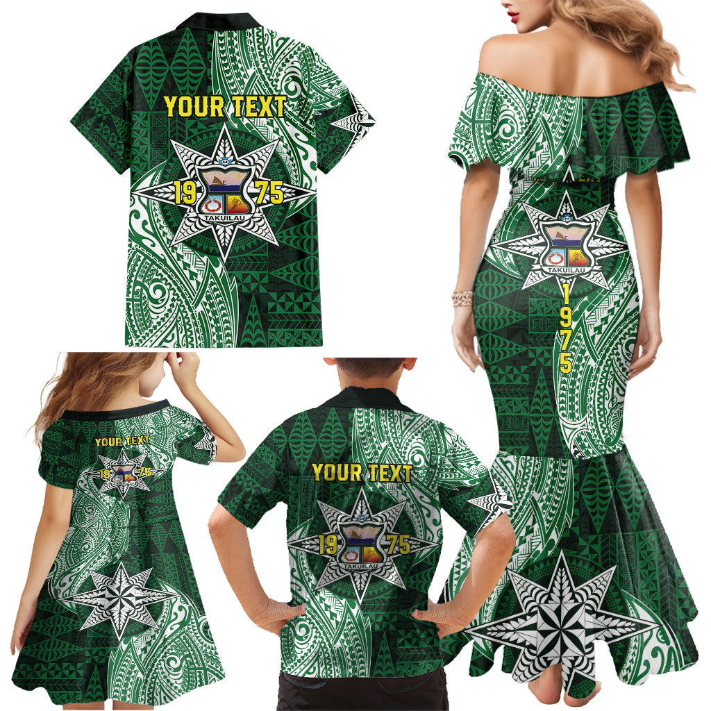 Personalised Tonga Takuilau College Family Matching Mermaid Dress and Hawaiian Shirt Since 1975 Special Kupesi Pattern LT9 - Polynesian Pride