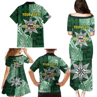 Personalised Tonga Takuilau College Family Matching Puletasi and Hawaiian Shirt Since 1975 Special Kupesi Pattern LT9 - Polynesian Pride