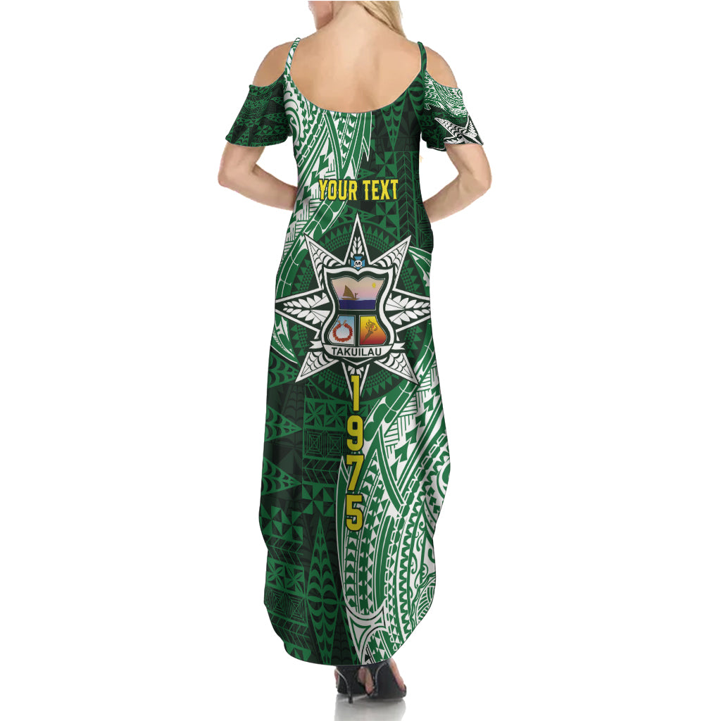 Personalised Tonga Takuilau College Family Matching Summer Maxi Dress and Hawaiian Shirt Since 1975 Special Kupesi Pattern LT9 - Polynesian Pride