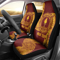 Personalised Tonga Beulah College Car Seat Cover Since 1938 Special Kupesi Pattern LT9 - Polynesian Pride