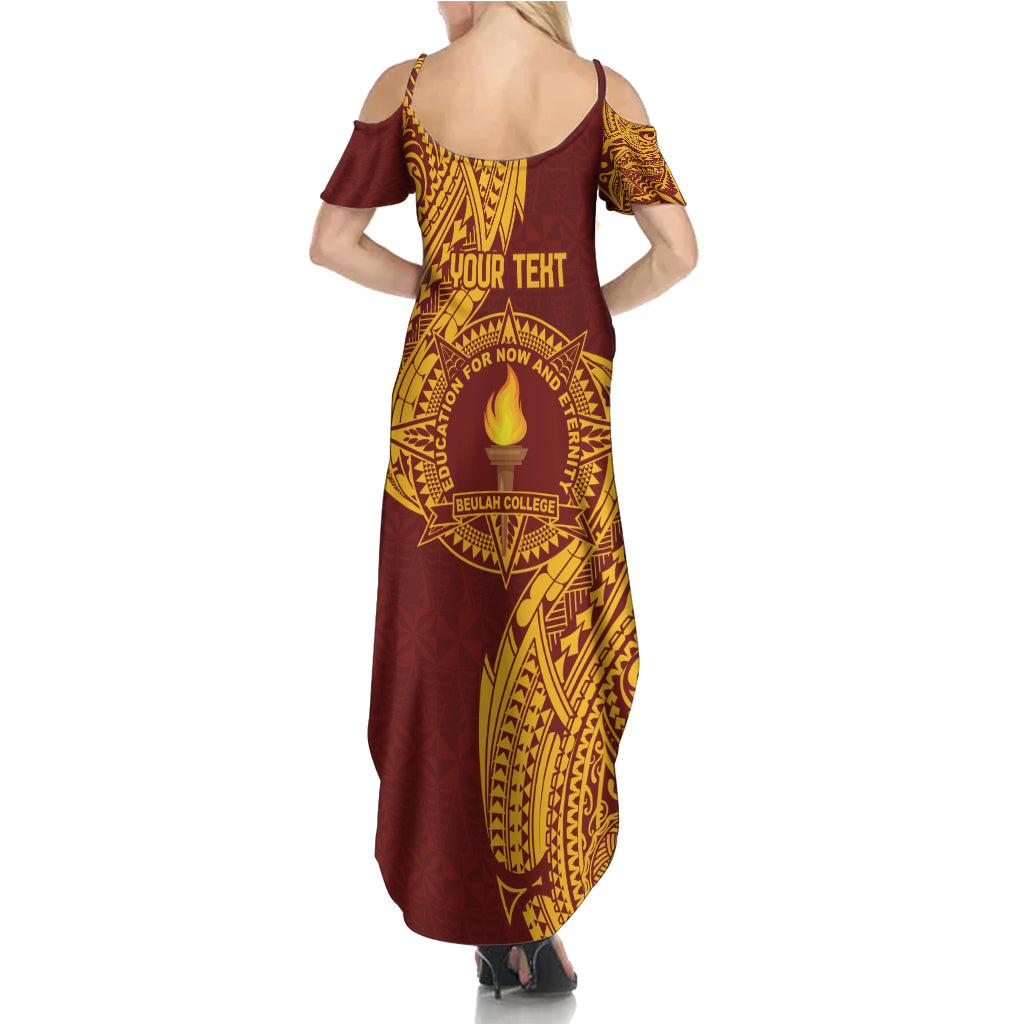 Personalised Tonga Beulah College Family Matching Summer Maxi Dress and Hawaiian Shirt Since 1938 Special Kupesi Pattern LT9 - Polynesian Pride