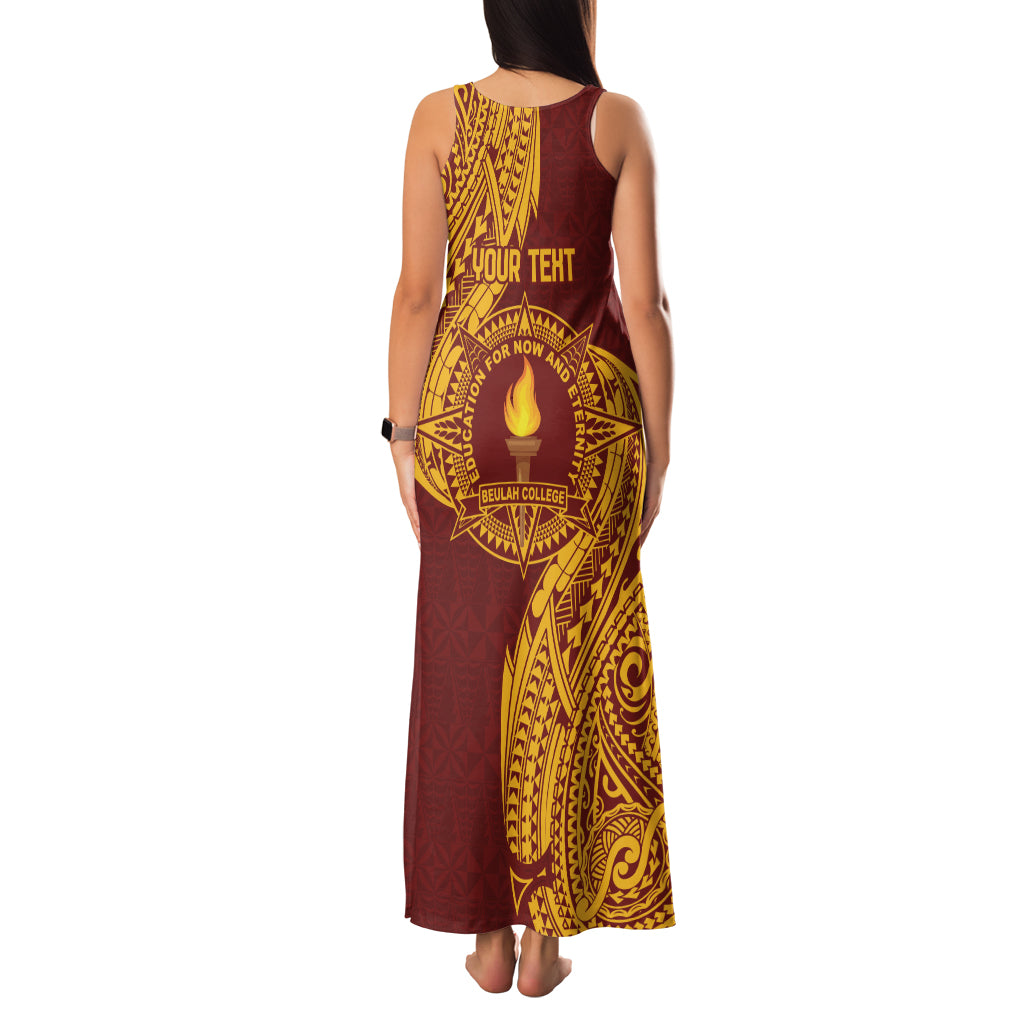 Personalised Tonga Beulah College Family Matching Tank Maxi Dress and Hawaiian Shirt Since 1938 Special Kupesi Pattern LT9 - Polynesian Pride