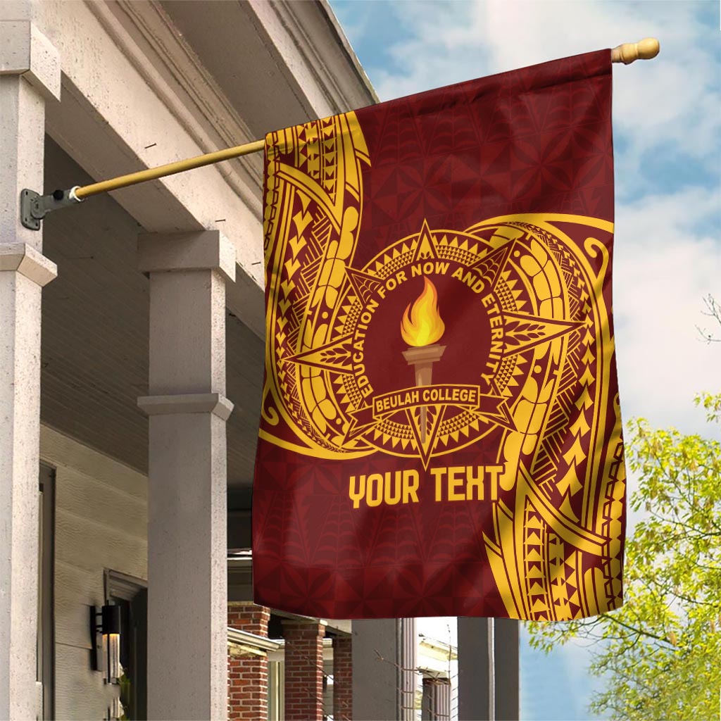 Personalised Tonga Beulah College Garden Flag Since 1938 Special Kupesi Pattern