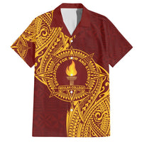 Personalised Tonga Beulah College Hawaiian Shirt Since 1938 Special Kupesi Pattern LT9 Gold - Polynesian Pride