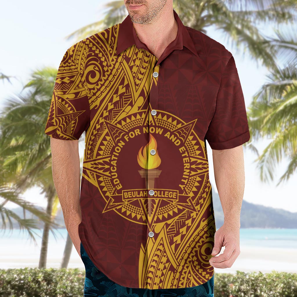 Personalised Tonga Beulah College Hawaiian Shirt Since 1938 Special Kupesi Pattern LT9 - Polynesian Pride